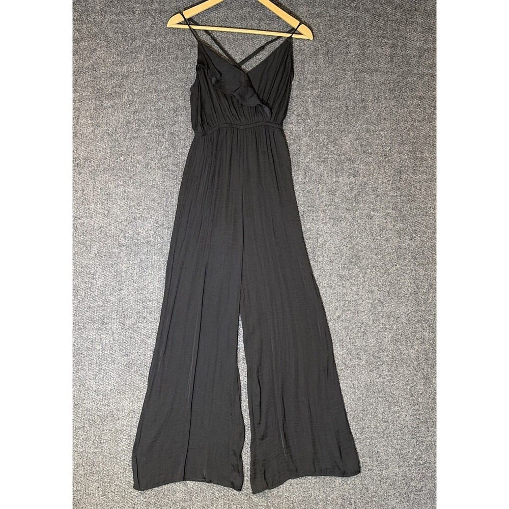 Victoria’s Secret Black Strappy Lightweight Wide Leg Flowy Jumper Size XS